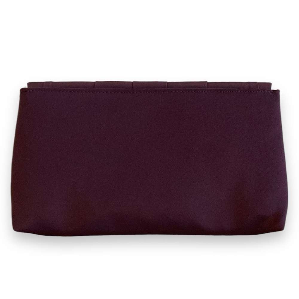 La Regale Evening Bag Clutch Crossbody Envelope Pleated Plum - Picture 2 of 6